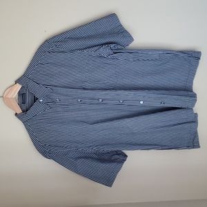 DKNY black button down short sleeve shirt